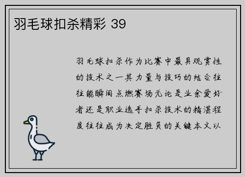 羽毛球扣杀精彩 39